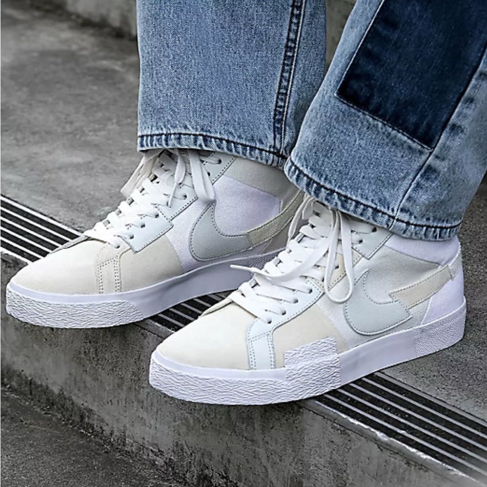 Nike SB Blazer Mid PRM Summit White | Skate Shoes
